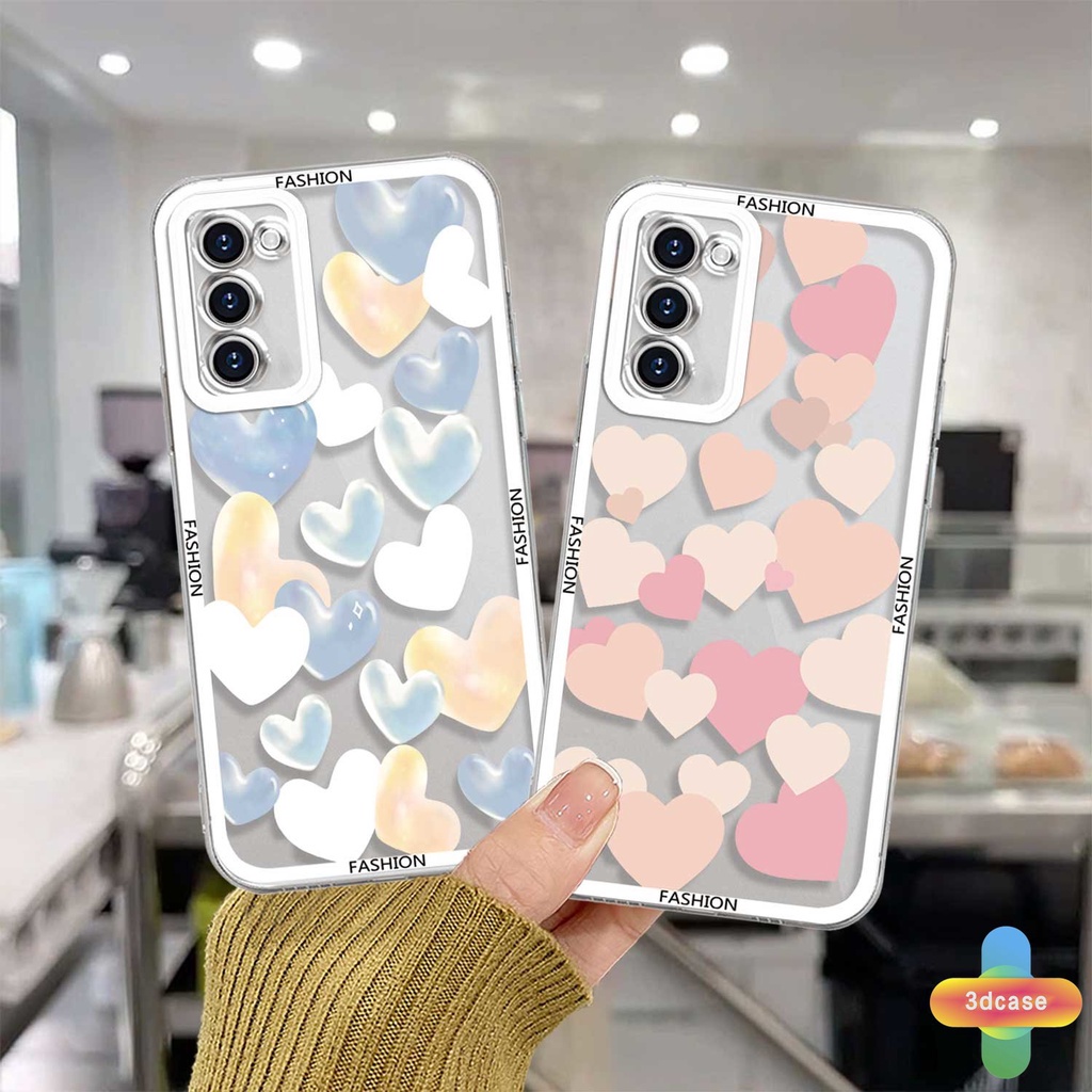 Case HP Samsung A12 A32 A13 A52 A03 A51 A23 A03S A10S A50 A20S J7 Prime A02S A20 A50S A10 A30S A52S A30 M12 M01S A125 A13 Life F12 M10S M40S A515F A207F M02S A025 F02S Transparent Love Heart Couples Cover