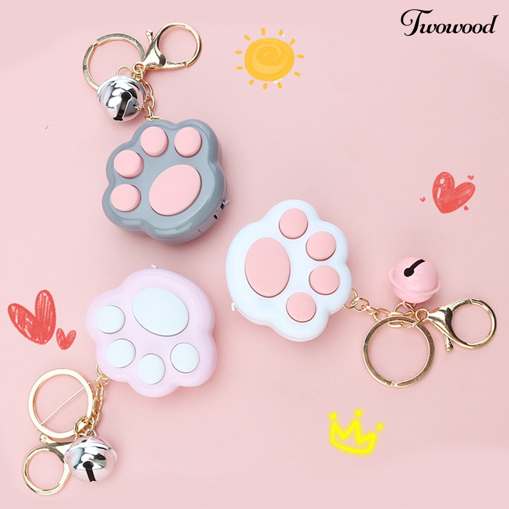 Twowood Gantungan Kunci Fidget Mini Portable Bentuk Telapak Kaki Kucing Untuk Anak