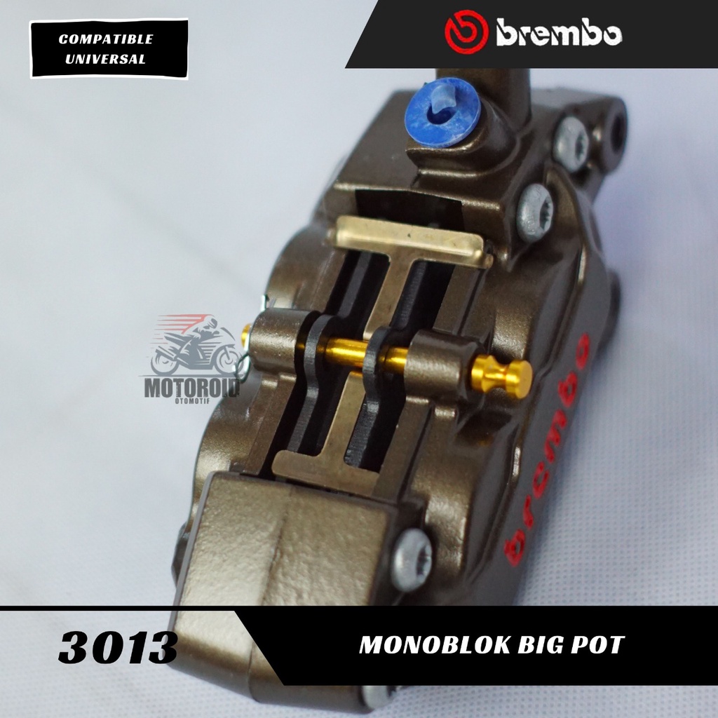 Kaliper Brcmbo 4Piston MONOBLOK Caliper Big Pot Axial Kanan Babet BREM Universal