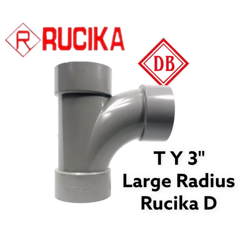 TEE Y RUCIKA D 3"inch/LARGE RADIUS 3"/SAMBUNGAN PIPA