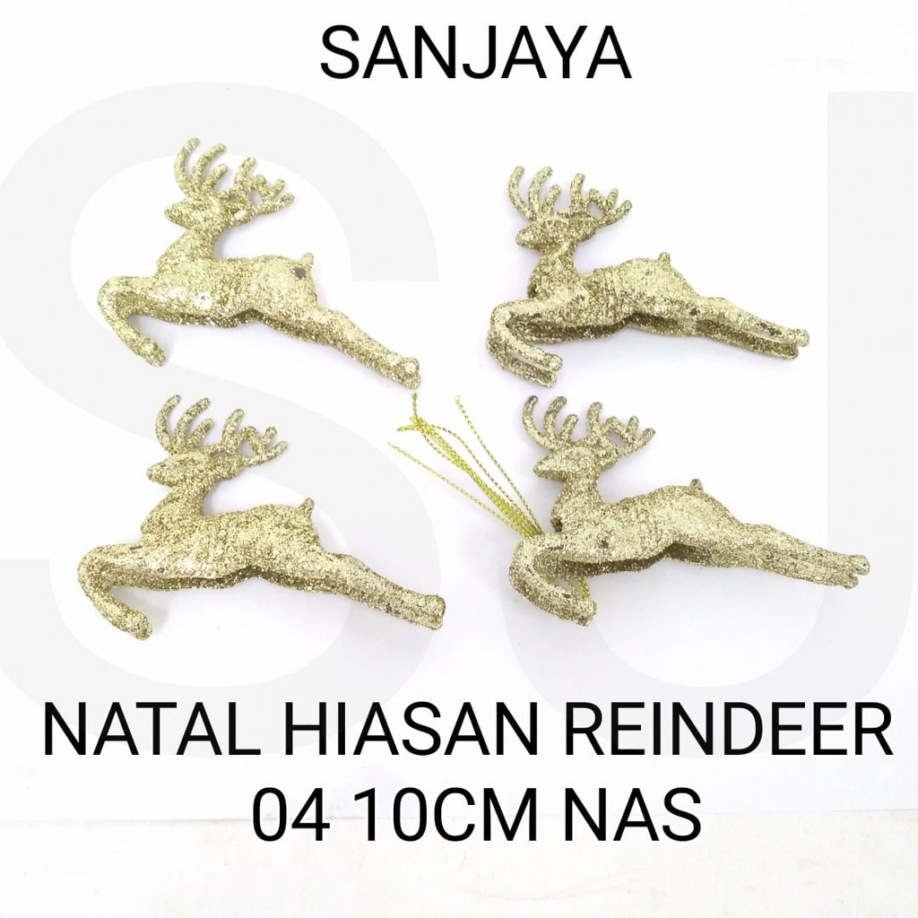 [1 Bks] Hiasan Aksesoris Gantungan Rusa Pohon Natal / Ornamen Natal / Dekorasi Pohon Natal / Natal Hiasan Reindeer 04 10Cm