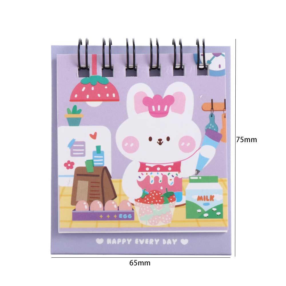 Mxbeauty Kalender 2023warna Warni Kelinci Weekly Planner Perlengkapan Kantor Kalender Mini Jadwal Organizer Desktop Stationery