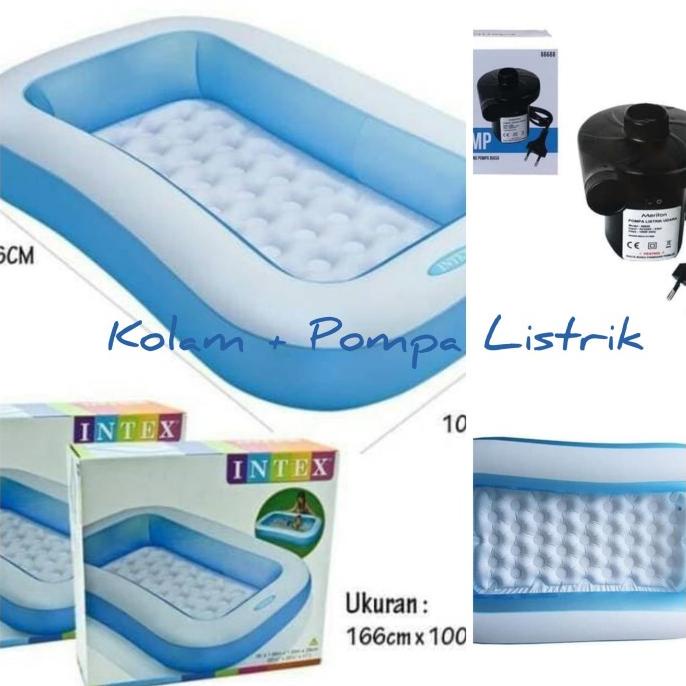 Kolam Renang Anak + Pompa Listrik Kolam Karet Anak Kolam Jumbo