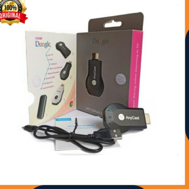 Big Ramadhan [COD] PAKET ANYCASH HDMI DONGEL UNTUK KE TV TABUNG ANYCAST HDMI DONGLE WIFI / CONVERTER