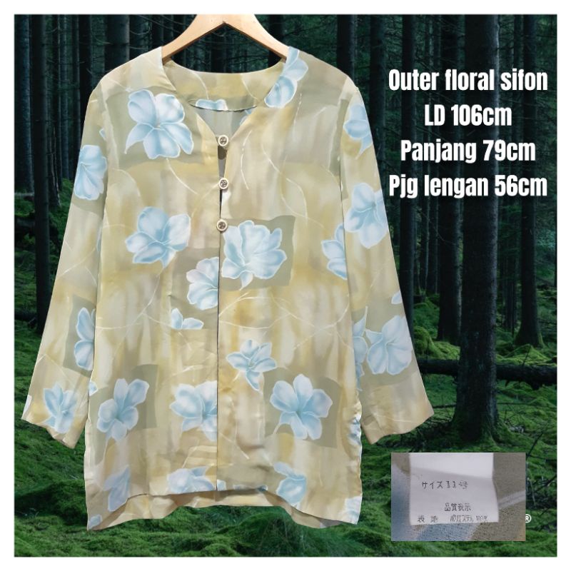 Outer wanita floral sifon
