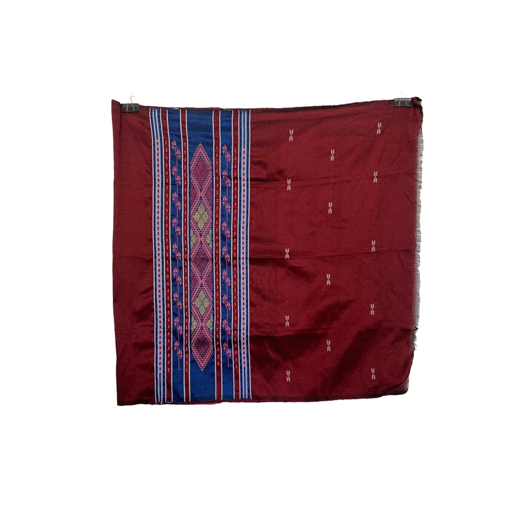 Sarung Tenun Sutra Hongkong Warna Merah Maroon Pekanbaru