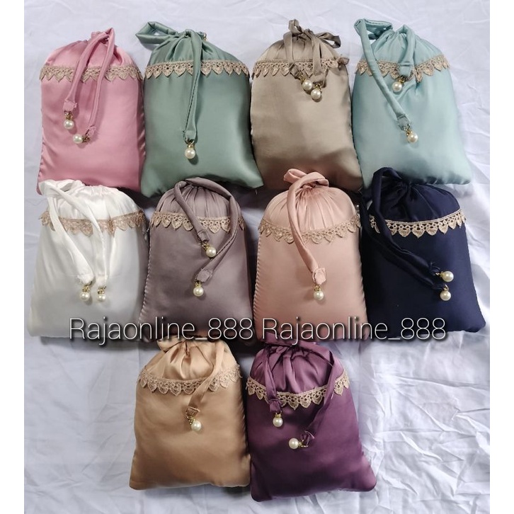 RAJAONLINE PREMIUM - Mukena Sutra Renda Premium 2 in 1