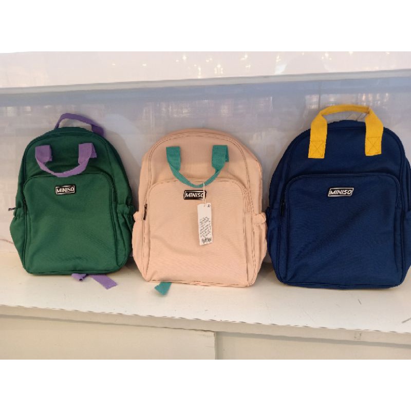 Miniso Backpack Totebag tas ransel miniso tas punggung backpack sekolah tas ransel style korea tas m