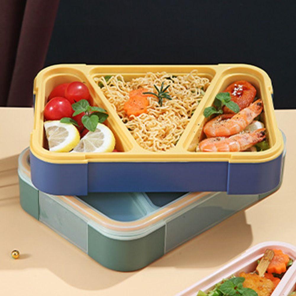 Solighter Lunch Box Portable Microwavable Wadah Makanan Anti Bocor