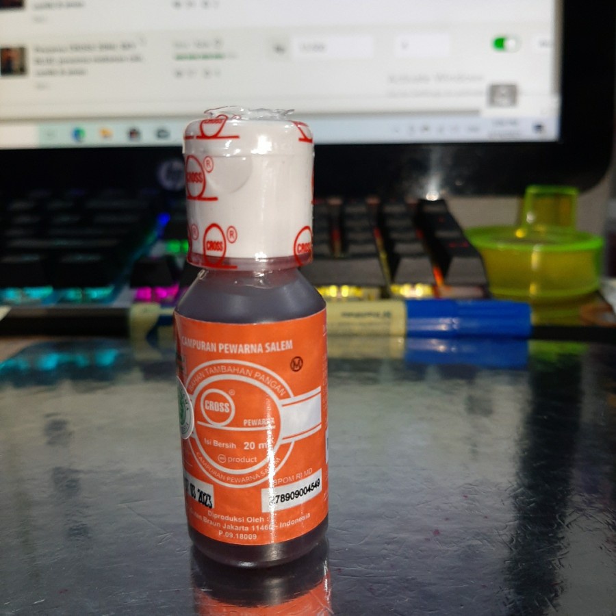 

CROSS 20ML SALEM, PEWARNA CAIR, AMAN DIGUNAKAN UNTUK MAKANAN/MINUMAN