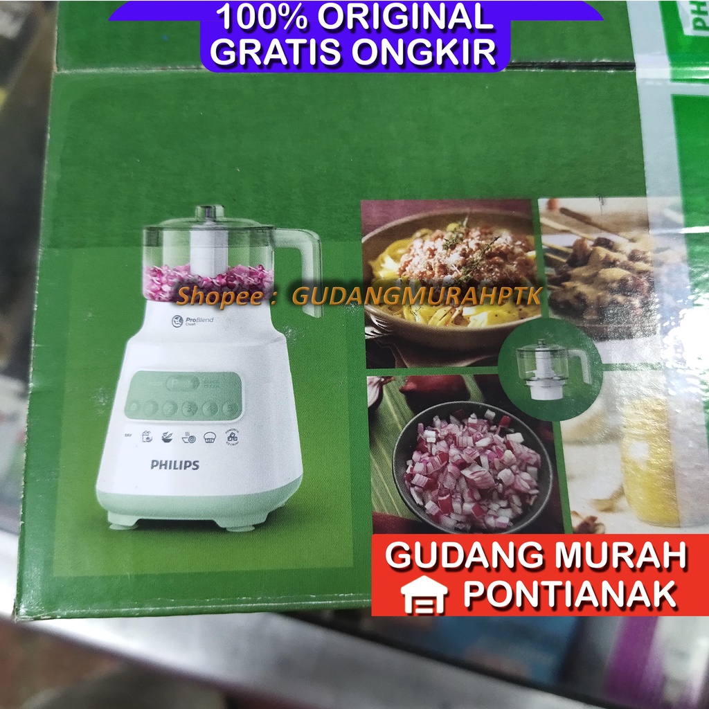Chopper PHILIPS HR 3210 HR3210 Penggiling daging alat pencacah pelumat bawang pemotong
