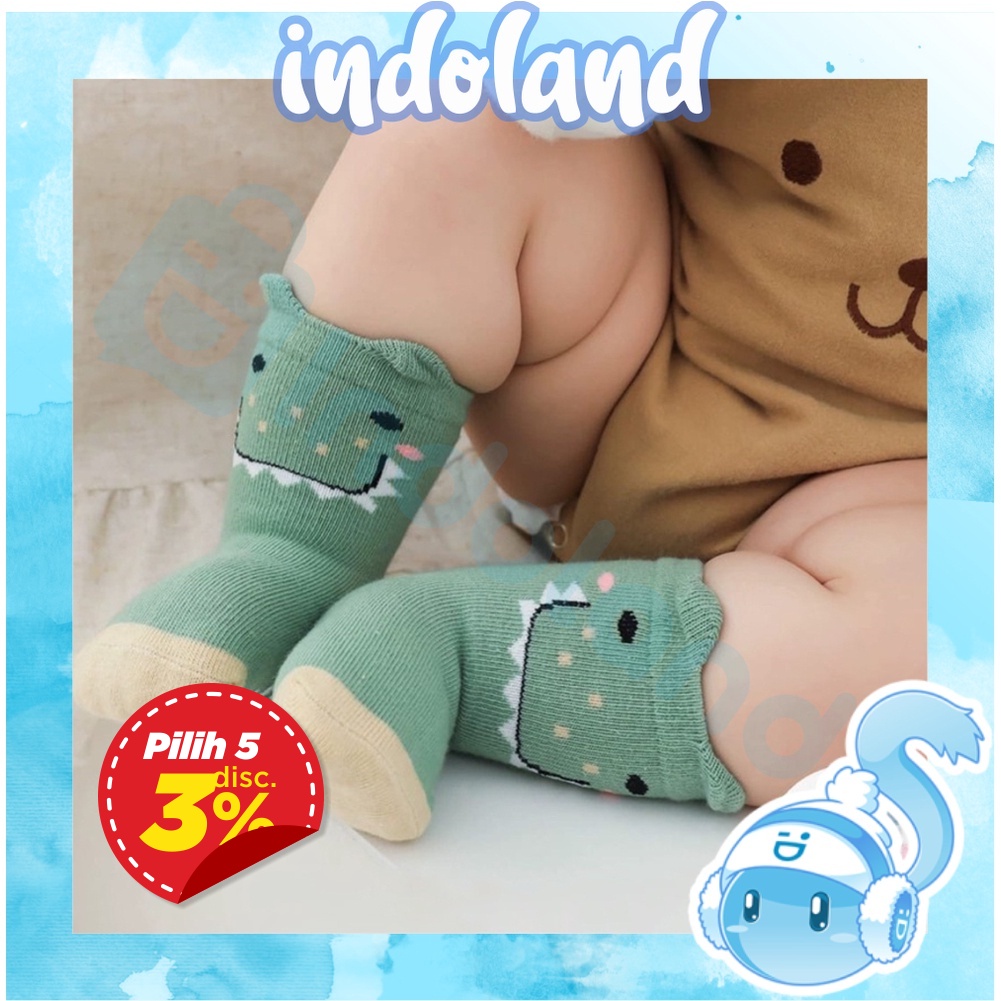 ☀ INDOLAND ☀ KAOS KAKI BAYI IMPORT PREMIUM KOREA LUCU DENGAN ANTI SLIP UNIK MOTIF ANIMAL KK007