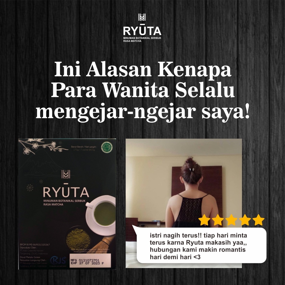 RYUTA Teh Kesehatan Khusus Pria Dewasa Penambah Gairah Obat Kuat Pria Tahan Lama Teh Herbal Penambah