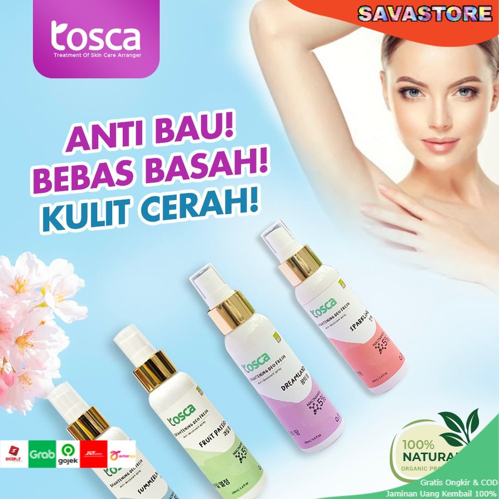 DEODORANT TAWAS SPRAY 100ml PLUS NIACINAMIDE MENCERAHKAN DAN MENGHILANGKAN BAU KETIAK SECARA ALAMI | PEMUTIH KETIAK