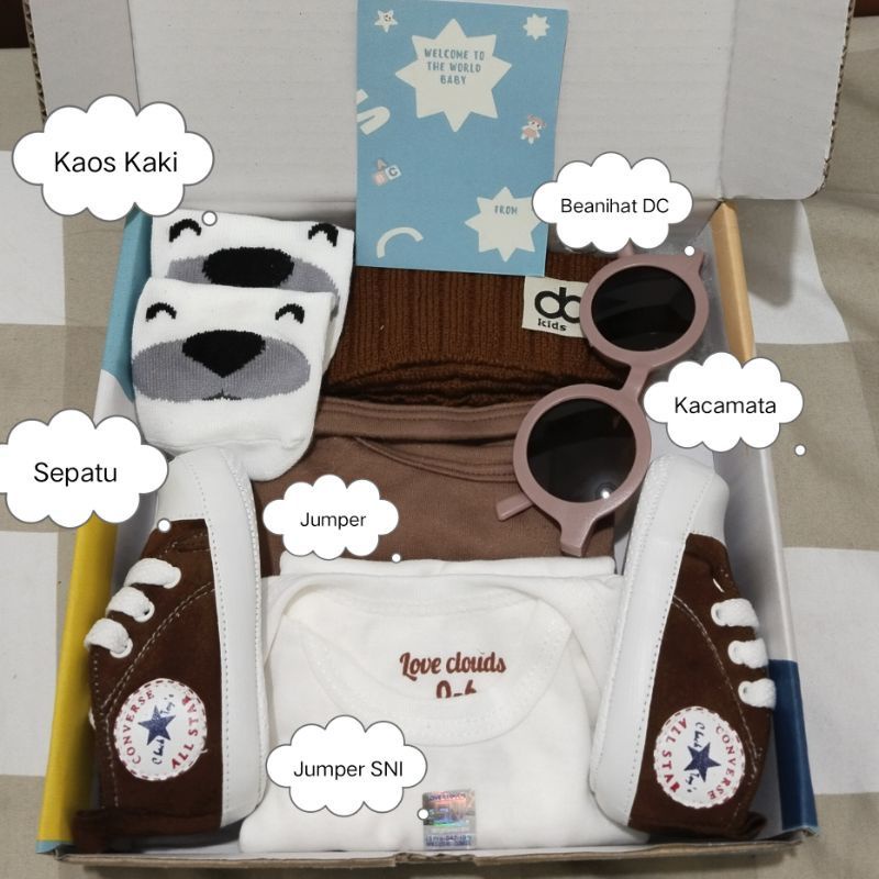 TAFBABY - Hampers Bayi Baru Lahir Baby Gift Set Newborn Kado Kelahiran Cewek Cowok Duo