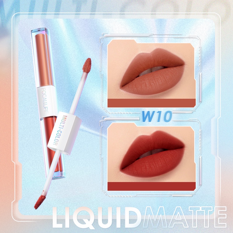 FOCALLURE 2 In 1 Liquid Lipstick Matte Dual Stick / lipstick 2in1 tahan lama focallure