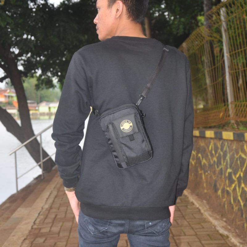 Tas Selempang pria Travel pouch pria Sling bag mini cowok Premium labbio MAX R2
