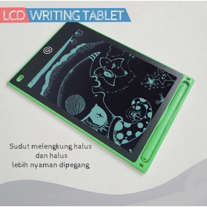 LCD Drawing Writing Tablet 8.5 Inch Mainan Papan Tulis Hapus Board Digital Pad Edukasi Pen Gambar