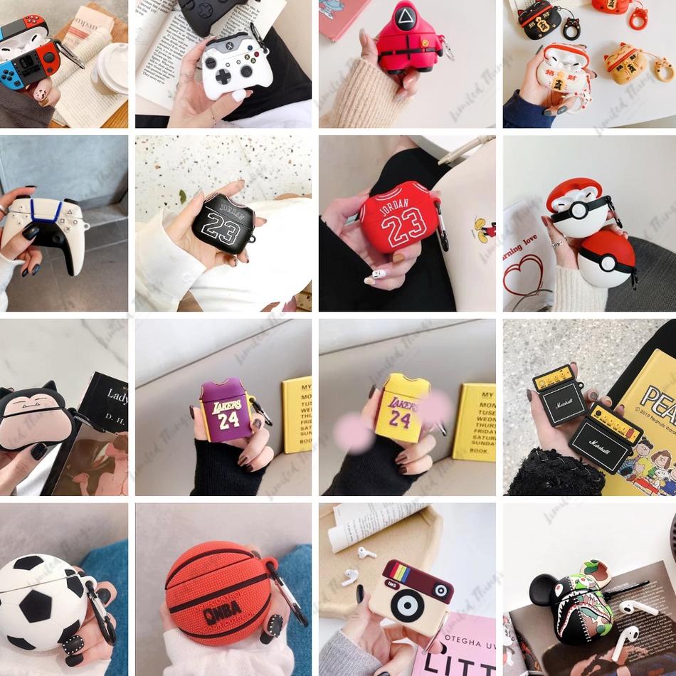 Garansi Terbaik--Soft Case Airpods Pro Game Controller Stick PS5 Xbox Pokemon Lucky Cat Sport Ball I