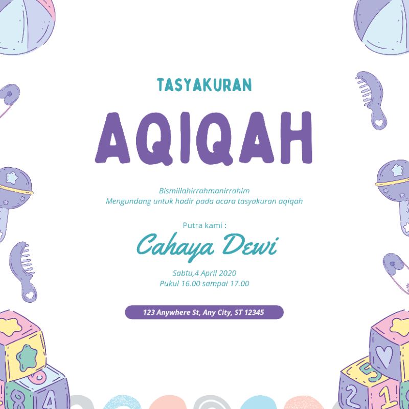 KARTU NAMA BAYI AQIQAH
