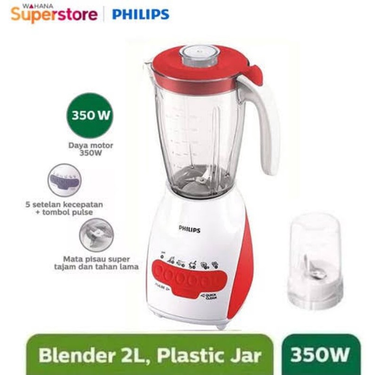 Blender 2in1 plastik/mika 2L, philips HR-2115