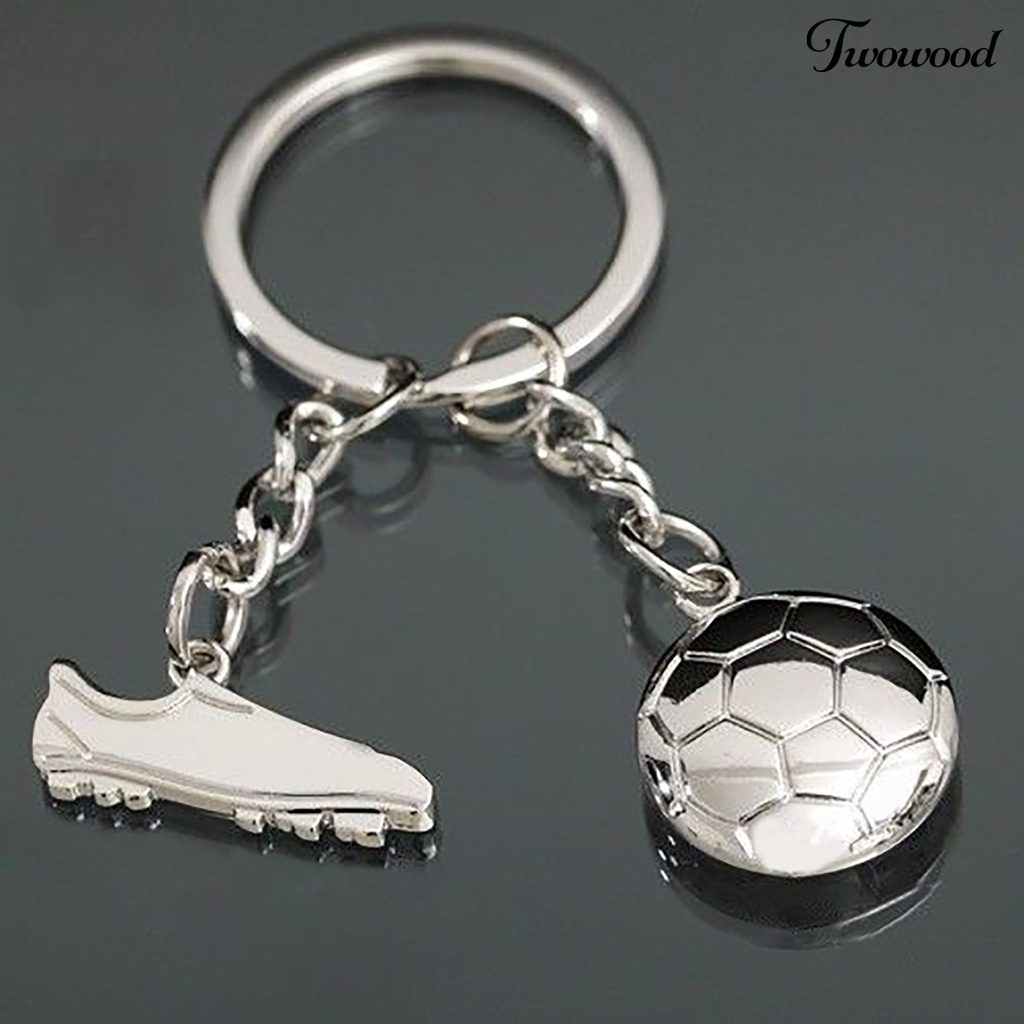 Twowood Gantungan Kunci Bentuk Sepatu Sepak Bola Bahan Alloy