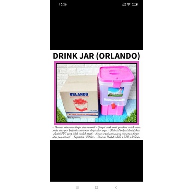 [ ⭐FREE ONGKIR⭐ ] Dispenser Drink jar jualan tempat air es jus 20liter Orlando food grade DX