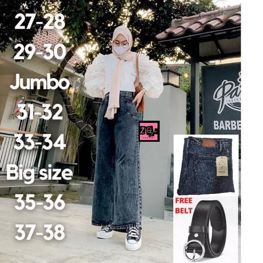 Big Sale.. Celana Kulot Jumbo - Highwaist Kulot Jeans Premium Jumbo Big Size