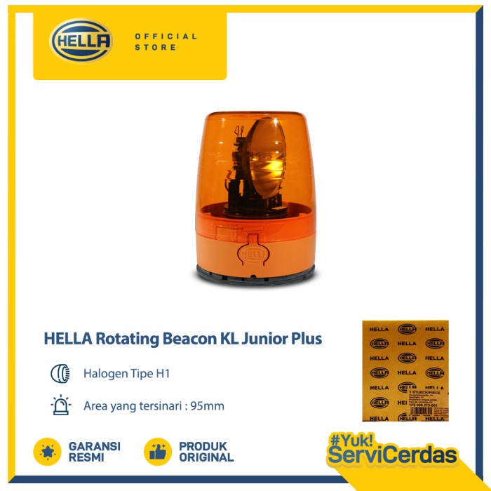 HELLA Lampu Mobil Rotating Beacon 24V / 12V Multivolt  - Reading Light Lampu Sirine Aksesoris Mobil