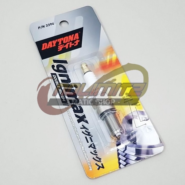 Busi Daytona  Racing  Ignimax Double Iridium Yamaha NMAX Aerox 155 Lexi Vario Beat Scoopy