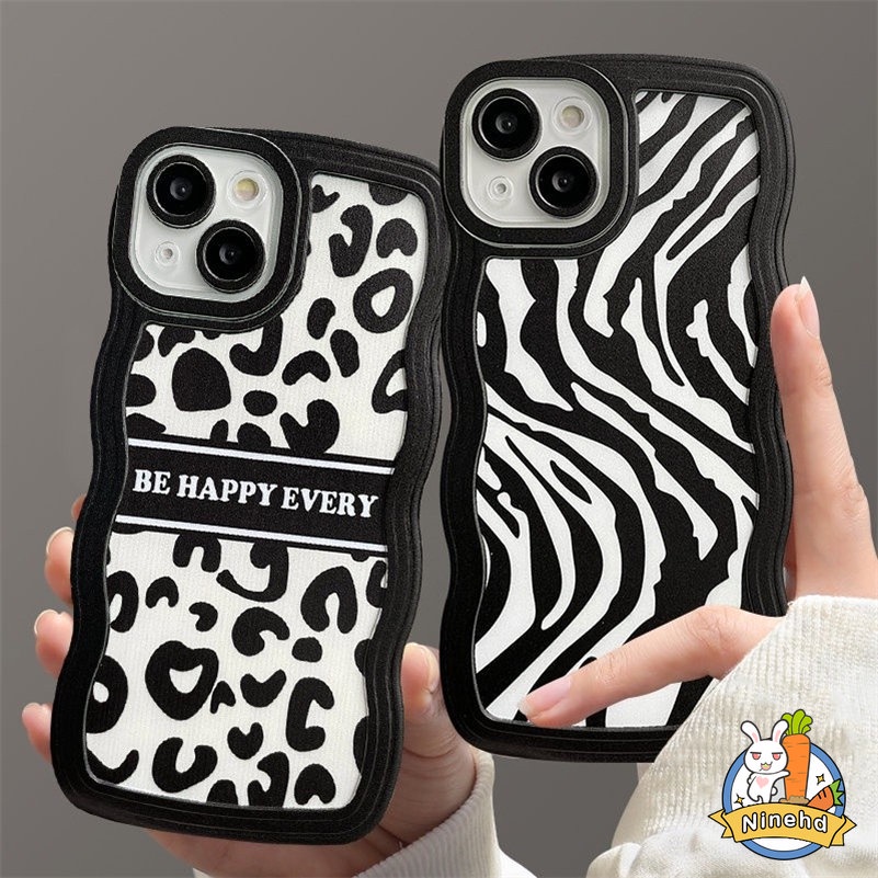 Casing Soft Case Silikon Motif Zebra / Leopard Untuk iPhone 14 13 12 11 Pro Max X Xr Xs Max 8 7 6 6s Plus