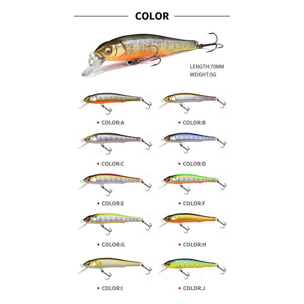 Umpan Ikan Kecil Tenggelam Atas 5G/70MM Crankbaits Tackle Minnow Lures