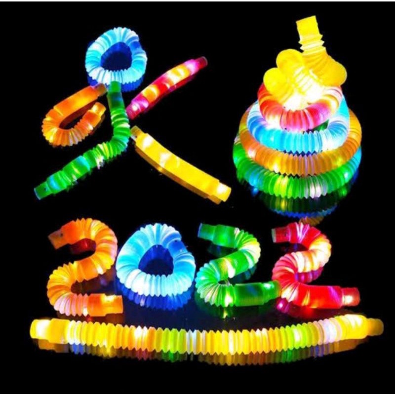 LIGHT UP POP MAINAN PIPA LED POP TUBES PIPES FIDGET TUBES SENSORY