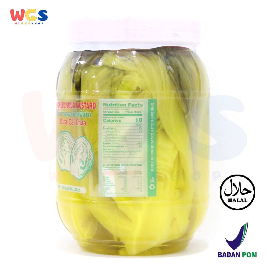 LinLin Pickled Sour Mustard Dua Cai Chua 900 gr - Acar Sayur Sawi