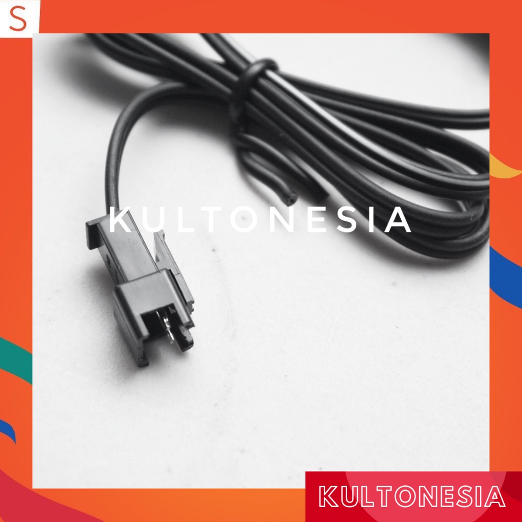 Kabel Cas Mobil RC Model USB Soket Hitam 2Pin Panjang Kabel 50Cm