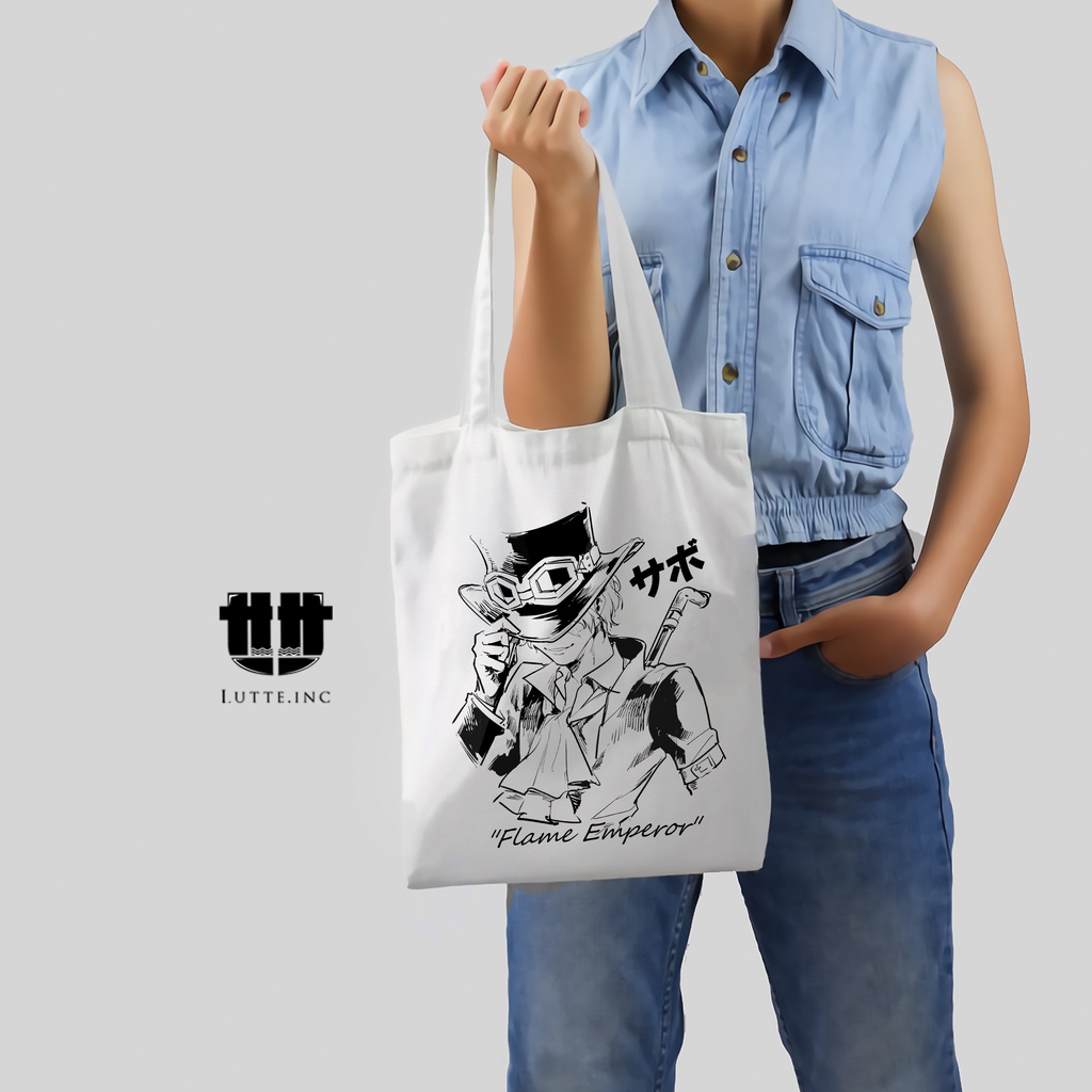 TERBARU Totebag Anime Sabo Tote bag Kanvas One Piece Premium Lutte.Inc