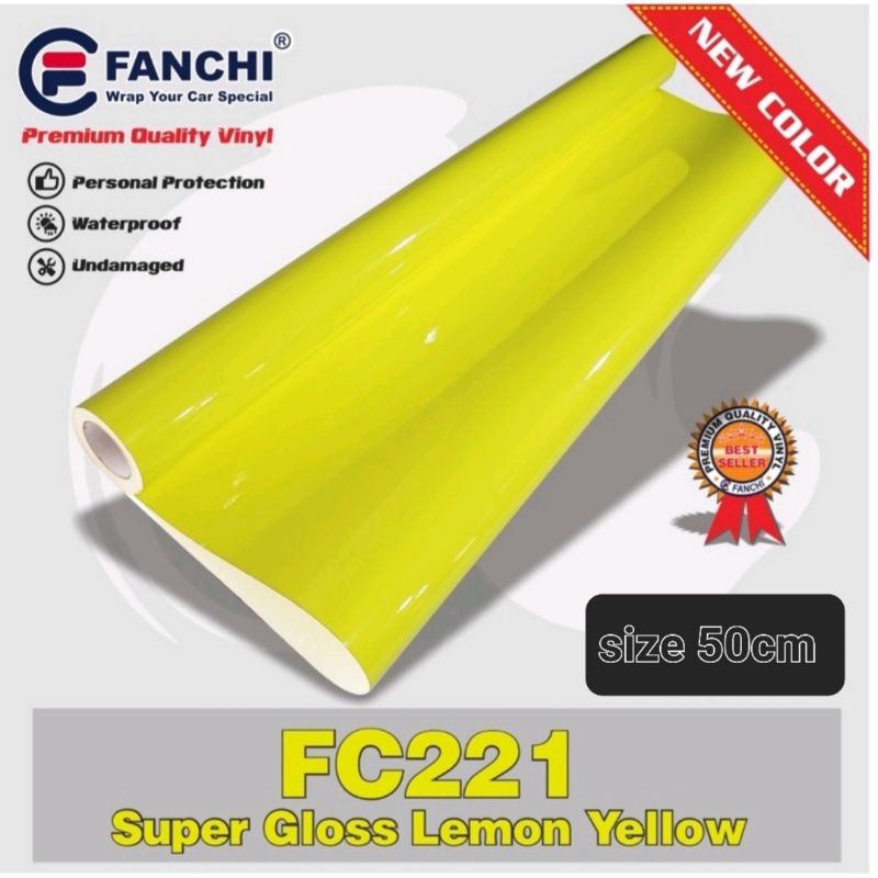 Sticker Fanchi FC221 Super Gloss Glossy Lemon Yellow Premium Wrap