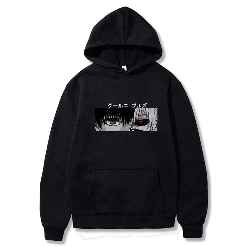 SWEATER HOODIE ANIME KANEKI EYE JUMPER FLEECE UNISEX CEWEK COWOK