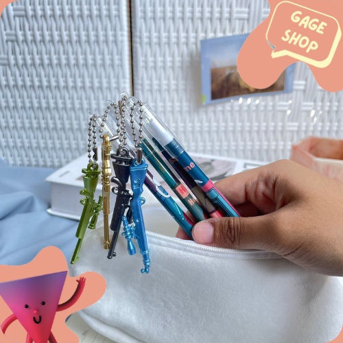 

pulpen pena gantungan senjata squid game (4/8/12 pcs) pena pen lucu imut bolpen fancy unik keperluan anak sekolah atk lucu bisa COD termurah tinta hitam