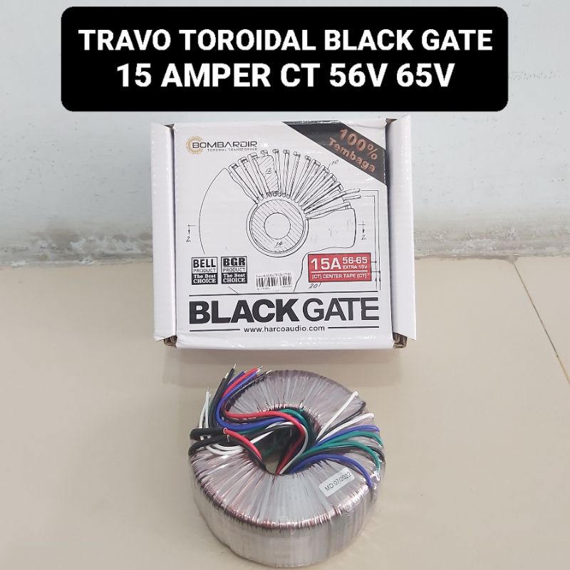 BLACK GATE Trafo Donat 15 Ampere CT 56V 65V Travo Toroidal BlackGate Toroid