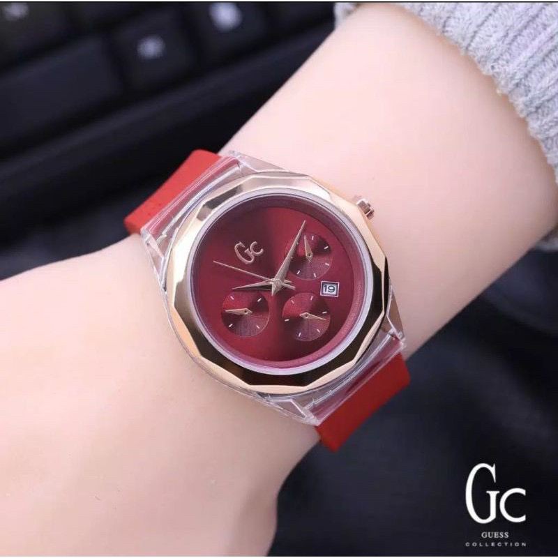 Jam tangan GC wanita tanggal aktif chrono hiasan