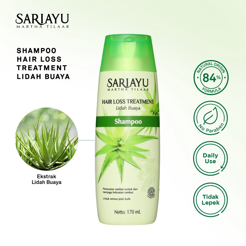 SARIAYU SHAMPO 170 ML - SAMPO SARIAYU LIDAH BUAYA, URANG ARING, WORTEL, MERANG