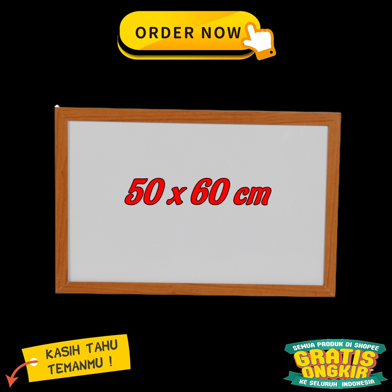 

Papan Tulis Kecil White Board Ukuran 50 x 60 CM