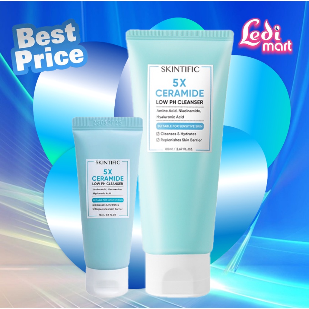 ORIGINAL SKINTIFIC 5X Ceramide SERIES / Moisturize Gel / Low pH Cleanser / Soothing Toner / Repair Serum / LEDI MART