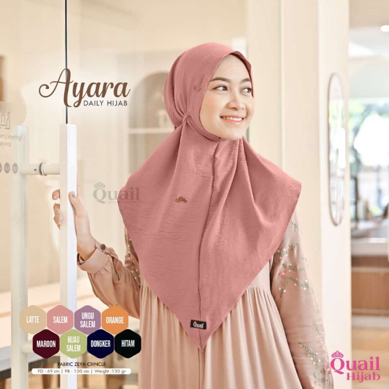 Hijab Bergo Tali Quail Model AYARA