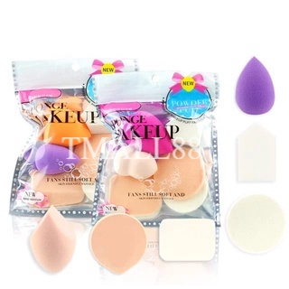 ♥TMALL88♥ Beauty Blender Sponge Bedak Isi 6 Pcs Powder Puff Foundation Makeup Kemasan Plastik Import Tmall88 H88