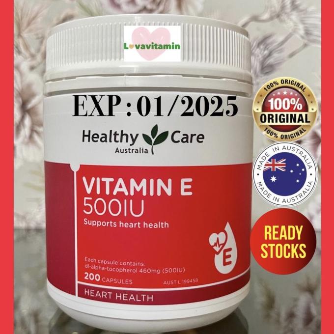 [Promo] Healthy Care Vitamin E 500Iu 200 Capsules - Vitamin - Multivitamin