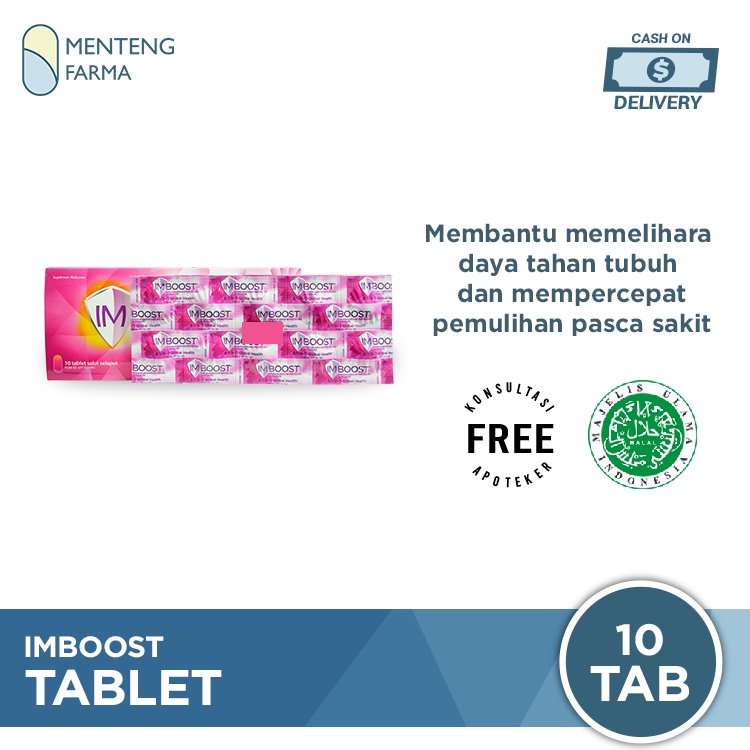 Imboost Tablet Strip Isi 10 - Vitamin Penambah Sistem Imun