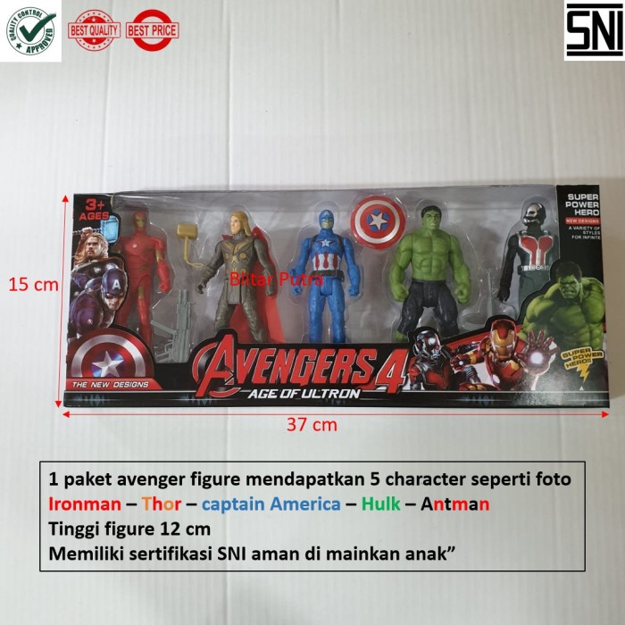 Terbatas Mainan Avenger Marvel Set Action Figure / Figur Set Diskon