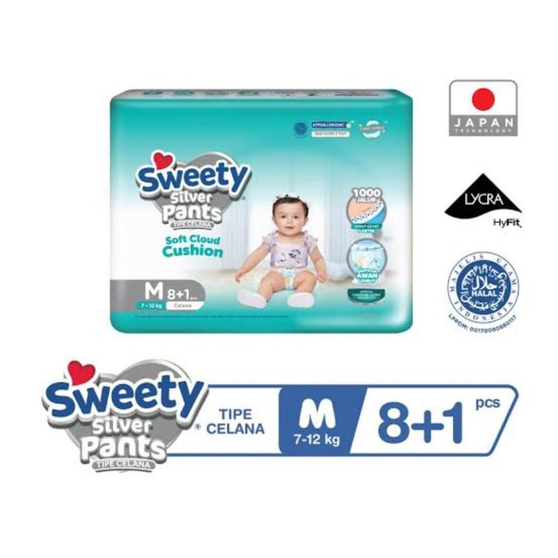 Sweety Silver Pants Soft Cloud Chusion M8+1